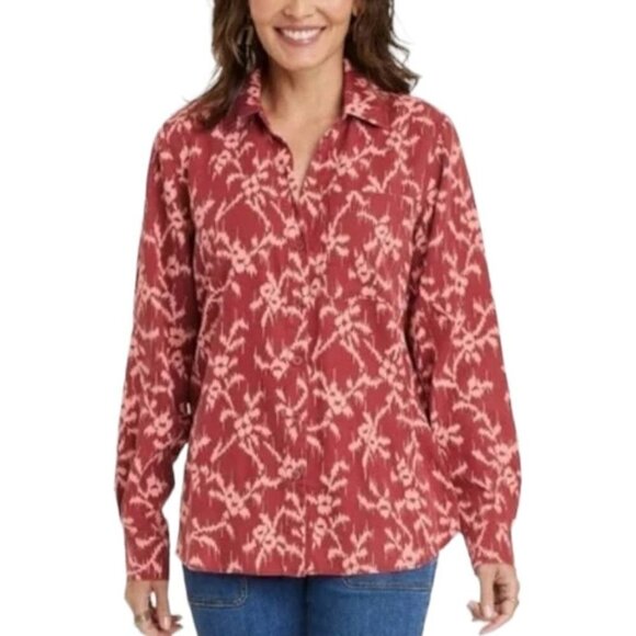Women's Long Sleeve Button-Down Shirt | Knox Rose  | X Large - Picture 2 of 13